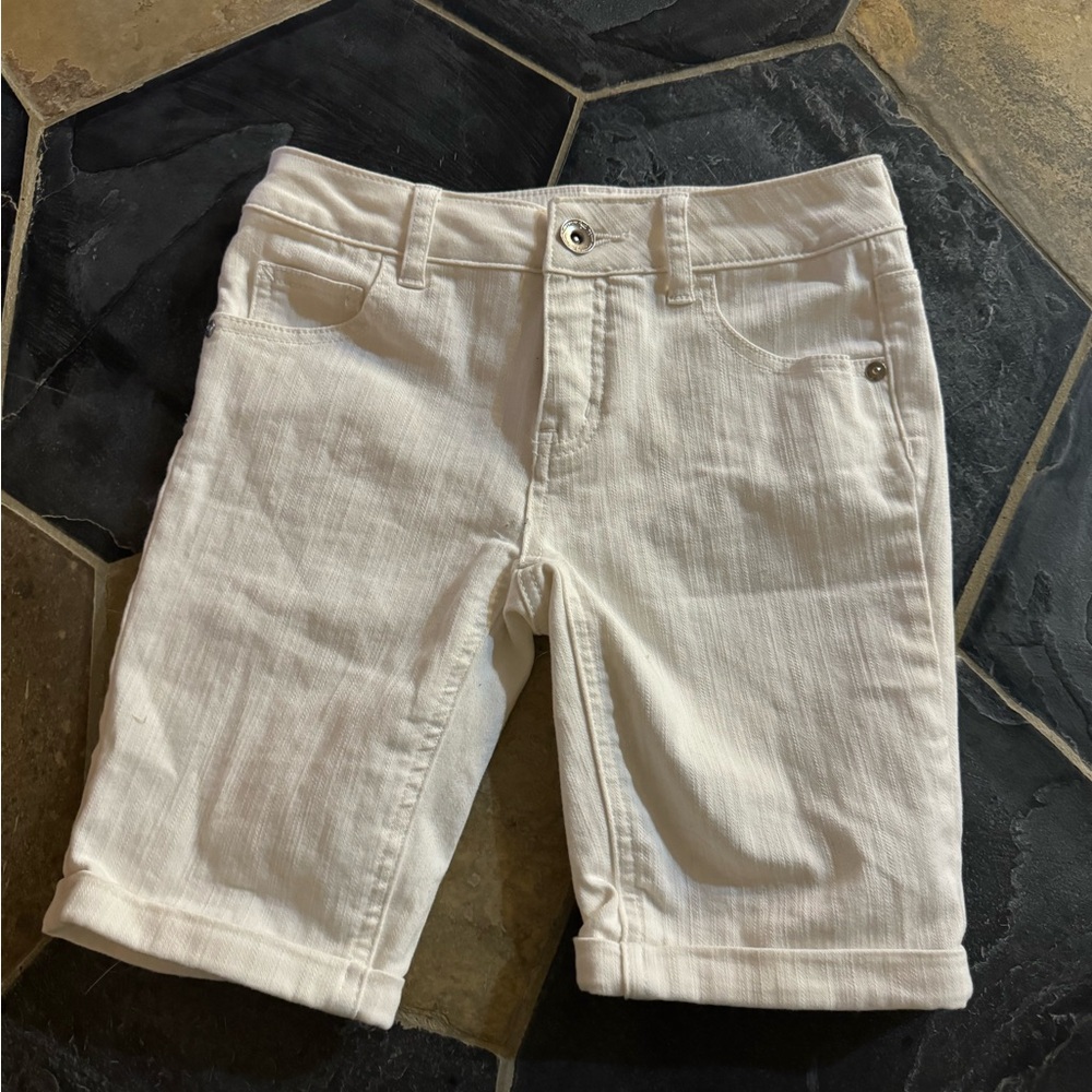 Justice white Jean shorts, size 12R